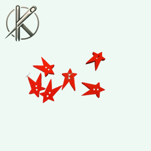 Fa piros csillag gomb