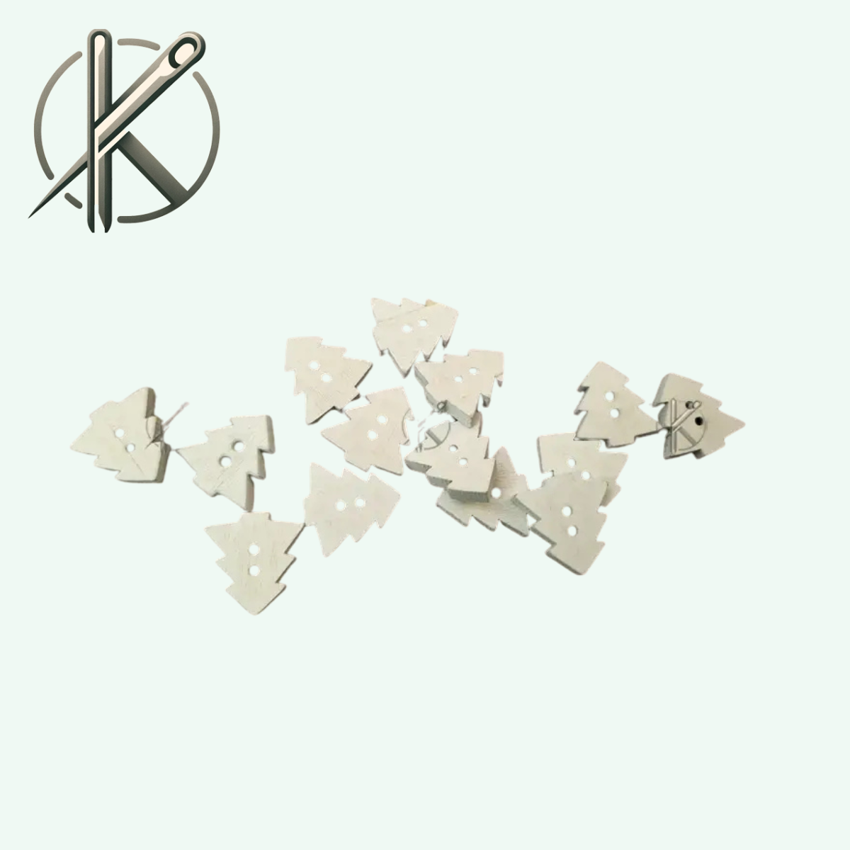 Fehér karácsonyfa gomb