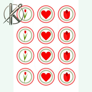 Kokárda filclap 12db-os