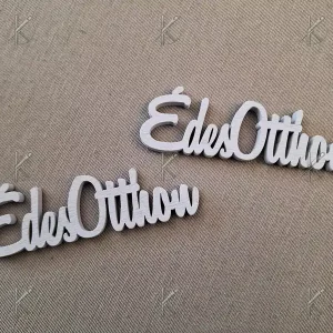 Fa Édes Otthon felirat 10x3 lila