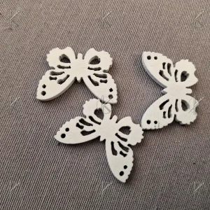 Fa fehér pillangó 2x3cm