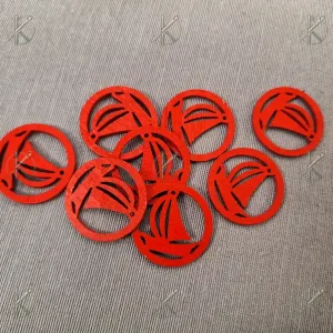 Fa hajó (2,5cm) piros