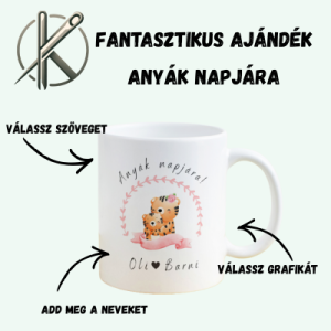 anyák napi cuki állatos neves bögre
