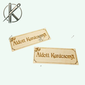 Áldott karácsonyt fa natúr tábla