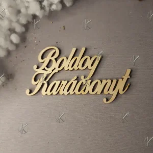 Fa natúr boldog karácsonyt felírat. Kiváló választás akár koszorúkészítéshez is.
