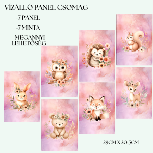 Cuki állatos – vízálló panel szett A4