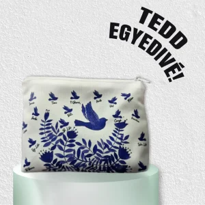 Egyedi neves neszeszer madarakkal.