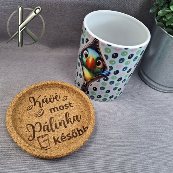 Kávé most, pálinka később poháralátét