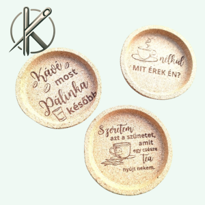 Gravírozott poháralátét