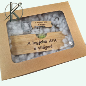 Vízmérték és szerszámos kulcstartó ajándékszett