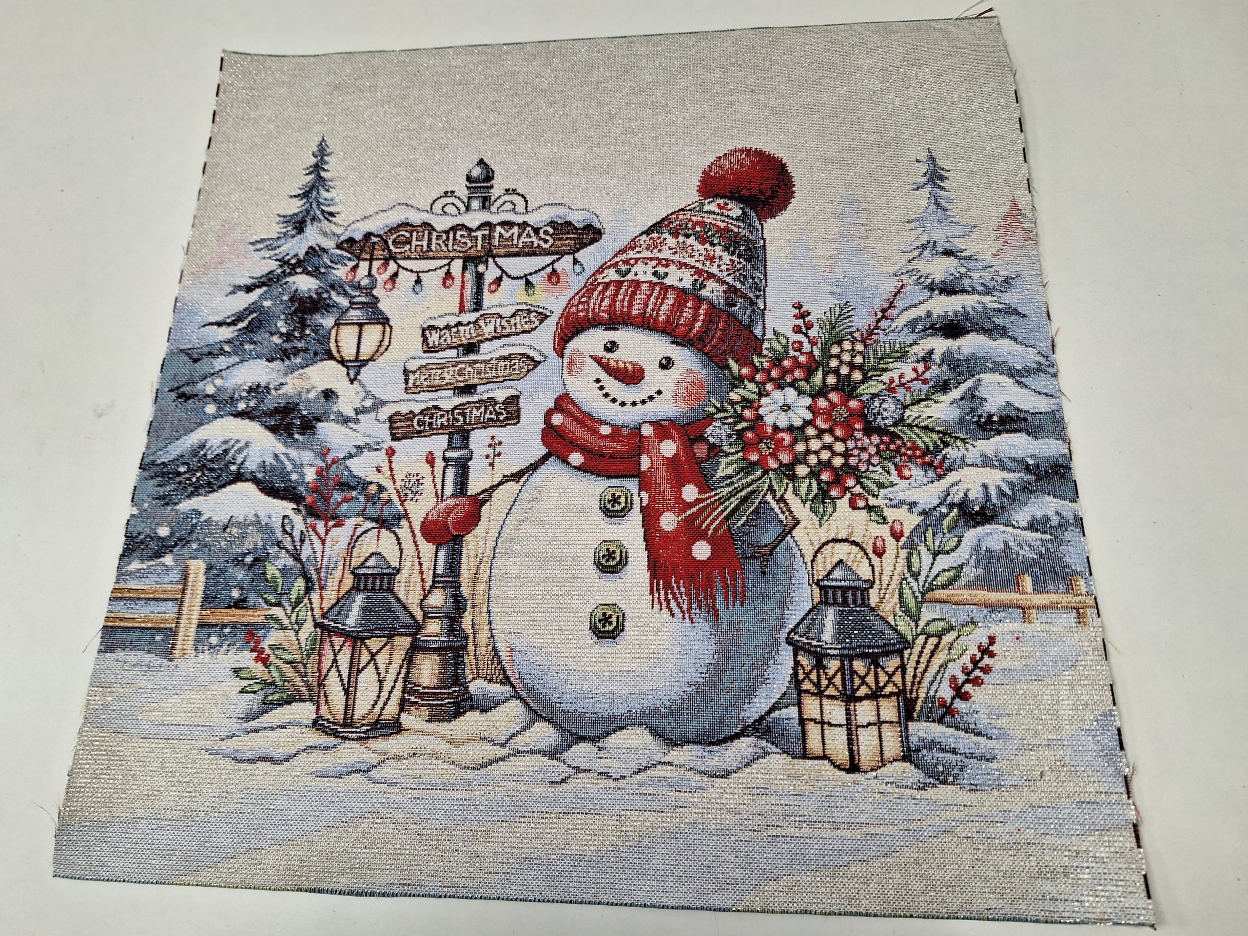 Jacquard hóemberes aranyszálas párna panel