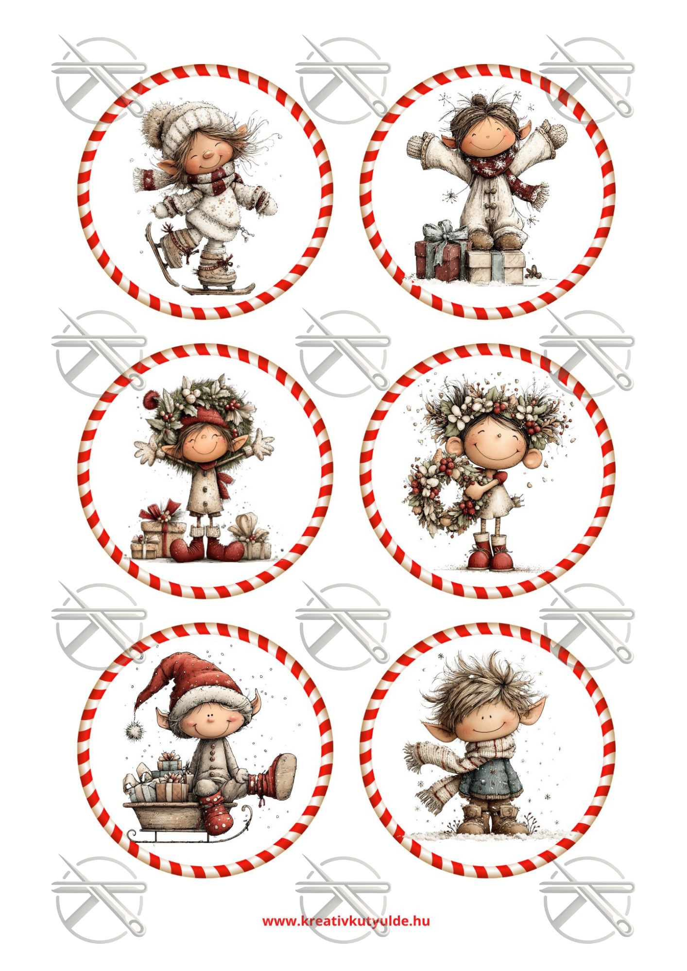 Cuki koboldok mintás filclap