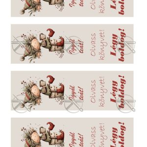 Kobold olvass könyvet könyvjelző mintás filclap