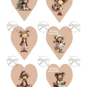 Koboldok barna szívben mintás filclap