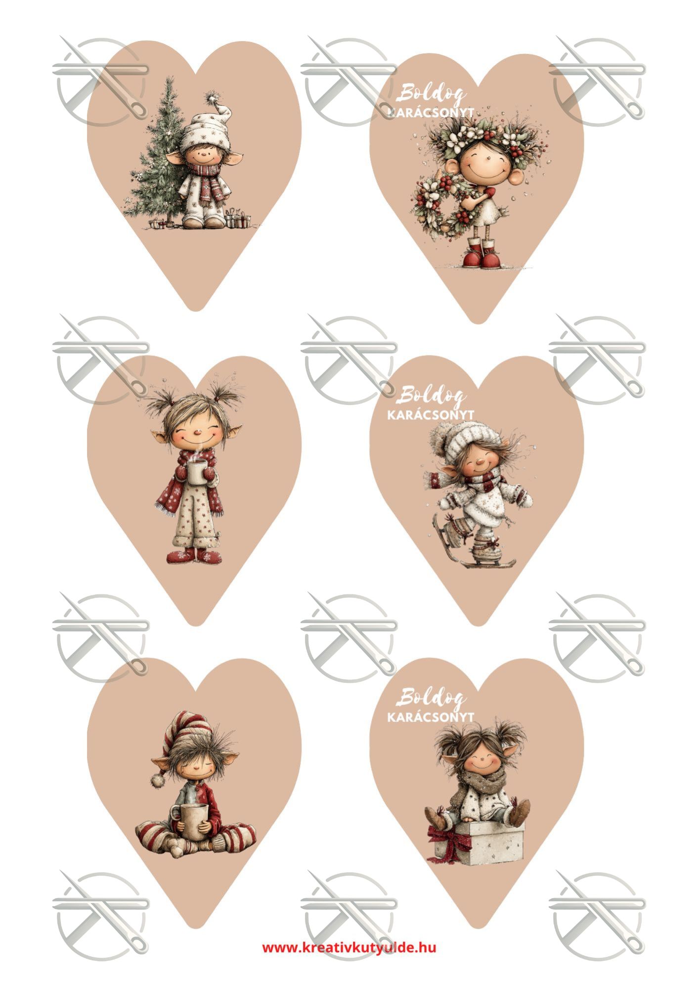 Koboldok barna szívben mintás filclap