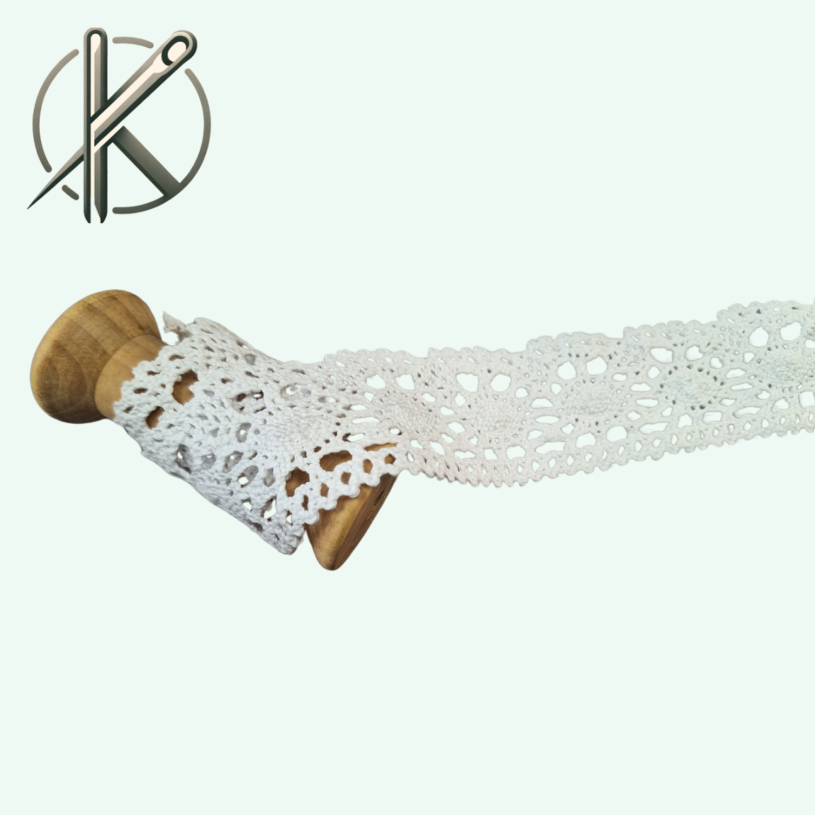 Fehér pamut csipke 40mm